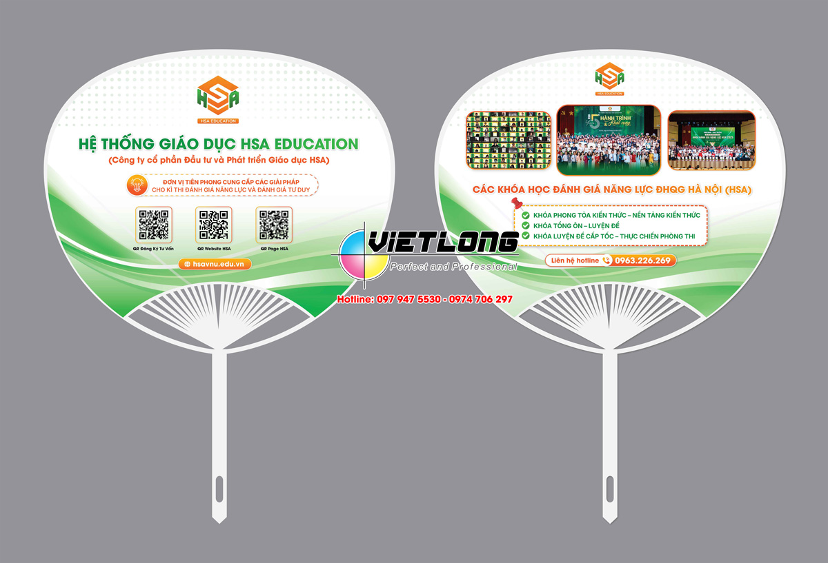 Mẫu quạt quảng cáo lớp đánh giá tư duy