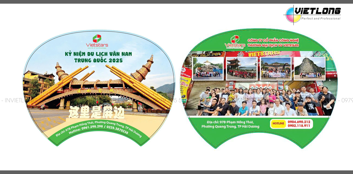 Mẫu quạt nhựa quảng cáo đẹp cho công ty lịch
