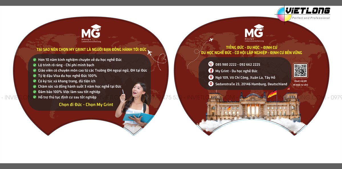 Mẫu quạt nhựa qc du học Đức