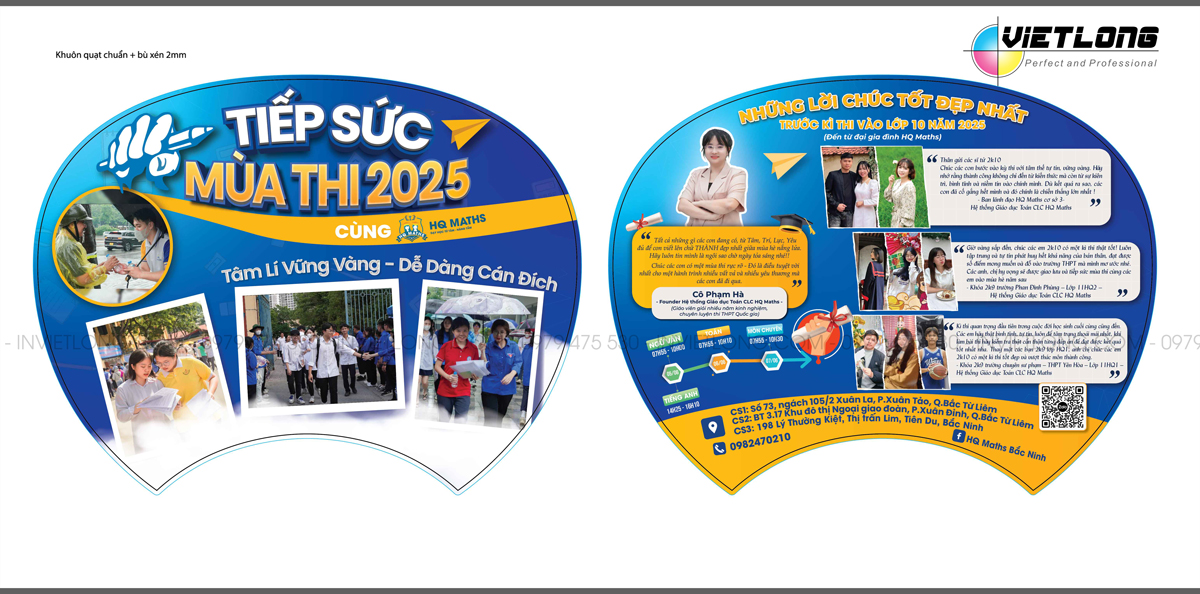 Mẫu thiết kế quạt nhựa tiếp sức mùa thi