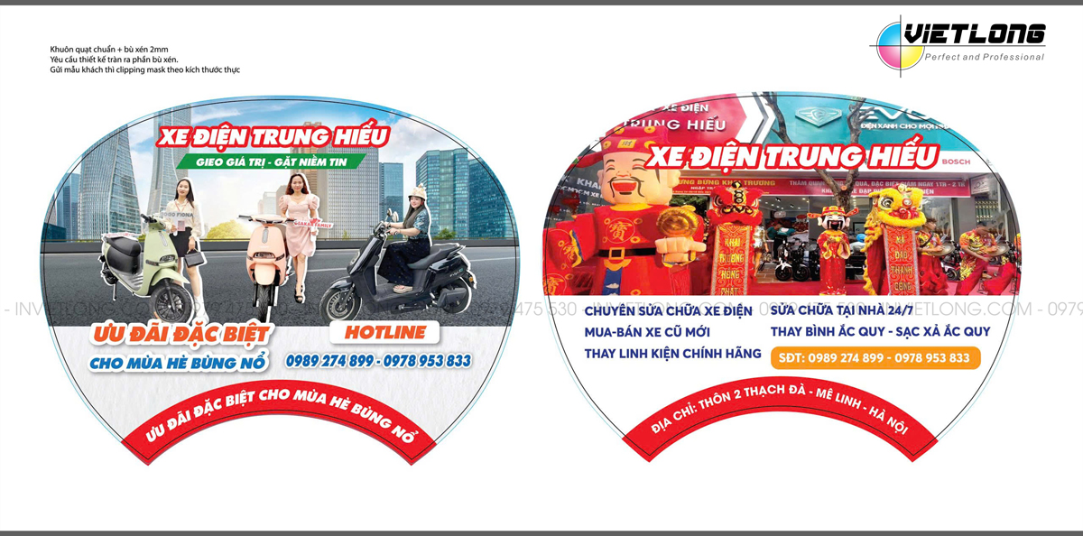 Mẫu quạt nhựa xe điện mới nhất