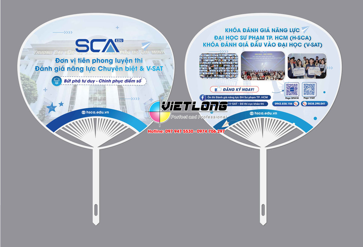 Mẫu quạt tuyển sinh lớp học thêm 