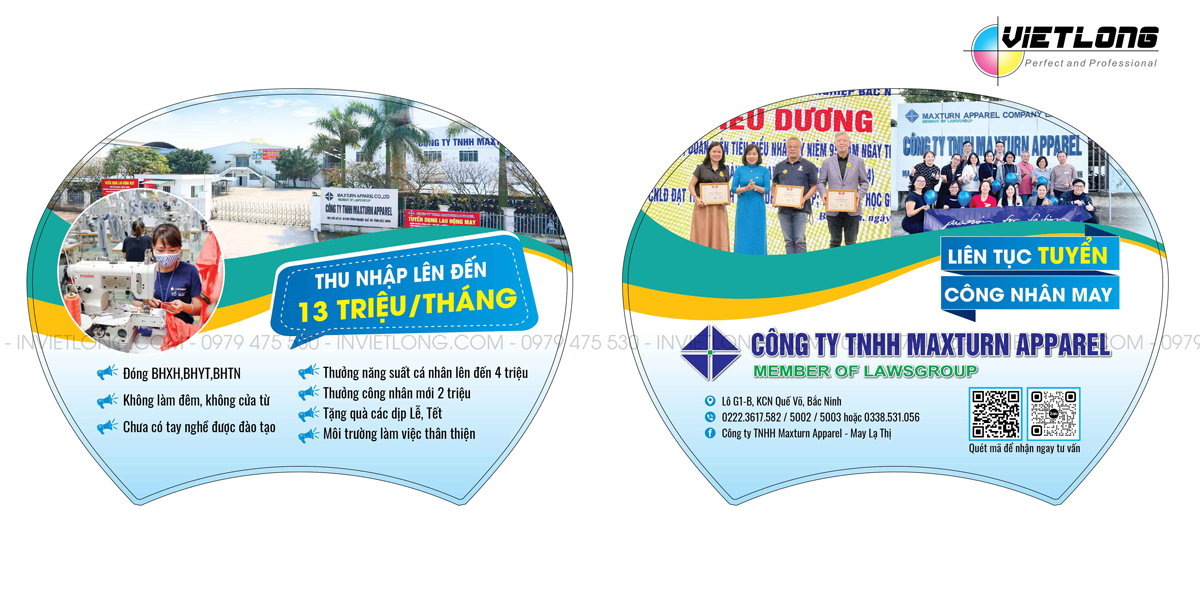 Mẫu quạt nhựa tuyển dụng công nhân