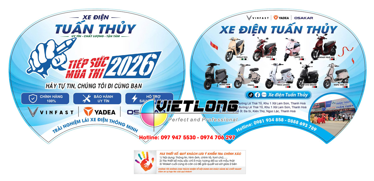 Mẫu quạt tiếp sức mùa thi cho Đại lý xe điện