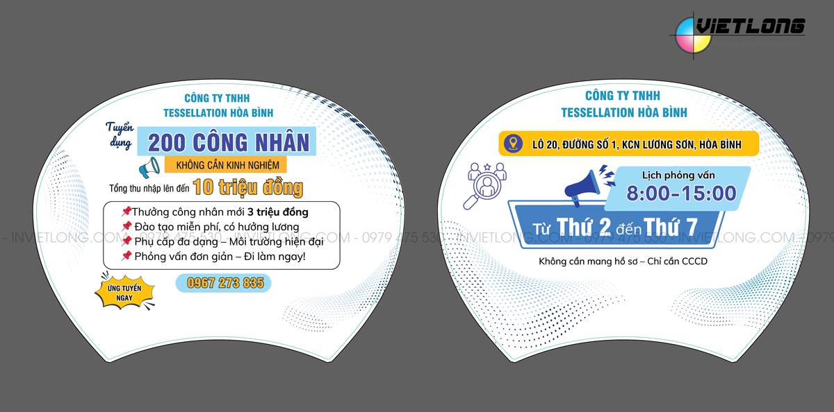 Mẫu quạt tuyển dụng công nhân