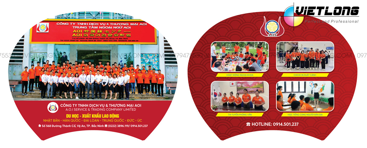 Mẫu quạt tuyển sinh du học xuất khẩu lao động