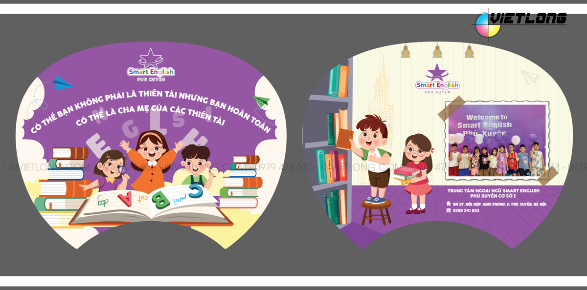 Mẫu quạt tuyển sinh lớp tiếng anh