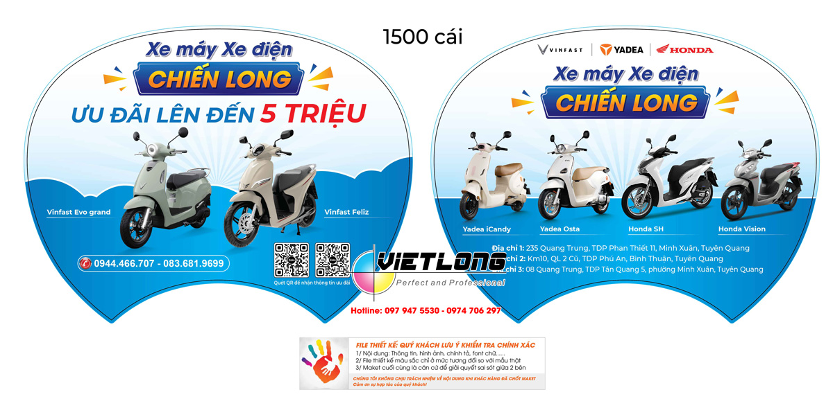 Mẫu quạt xe điện Yadea