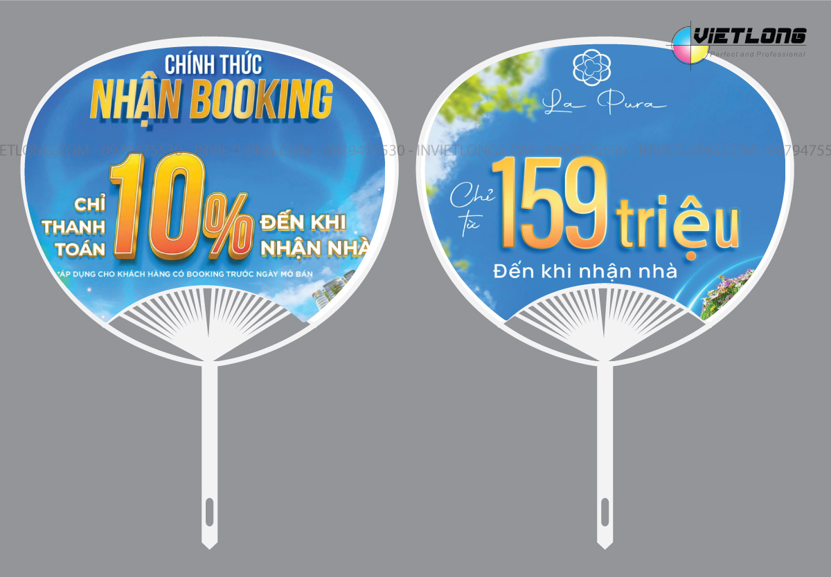 In quạt nhựa booking chung cư