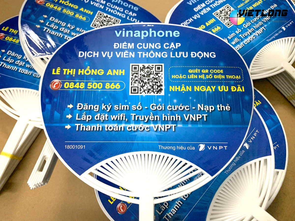 Xưởng in quạt nhựa cầm tay Hà Nội