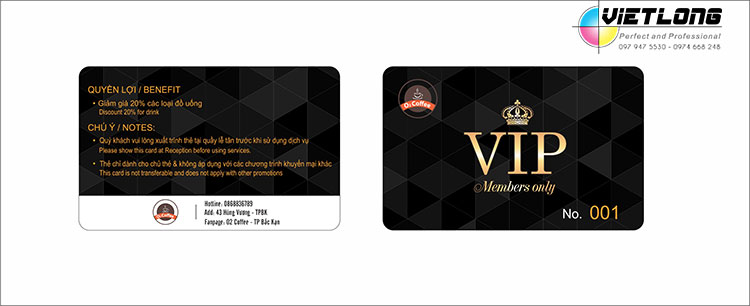 Thẻ vip member giá rẻ