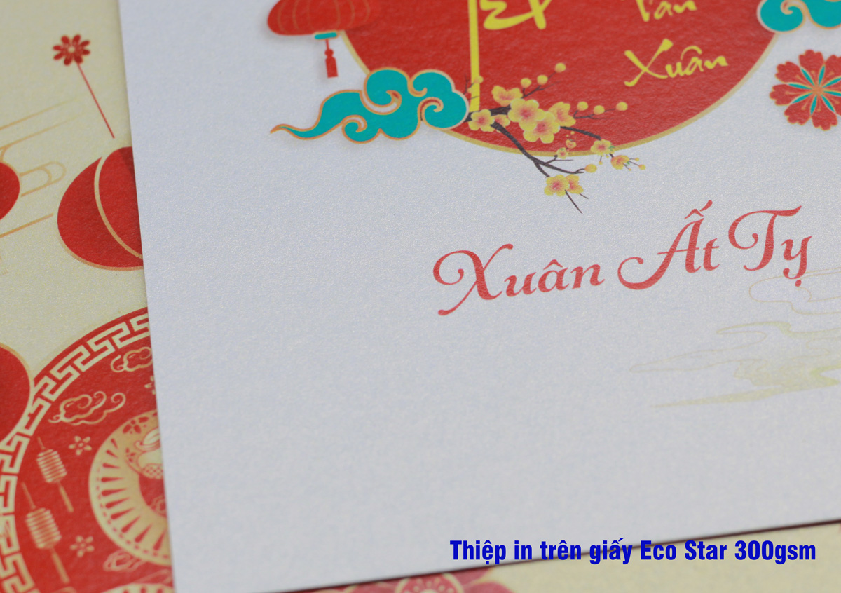 Thiệp in giấy Eco star 300gsm