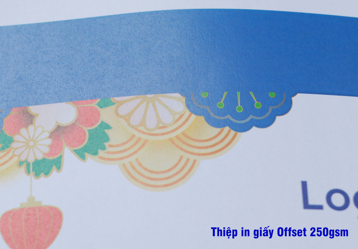 Thiệp in giấy offset 250gsm