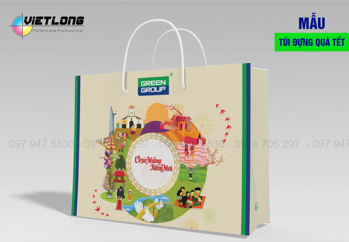 Túi giấy đựng quà Tết cỡ to