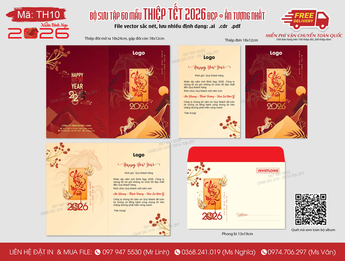 Thiệp năm mới Bính Ngọ