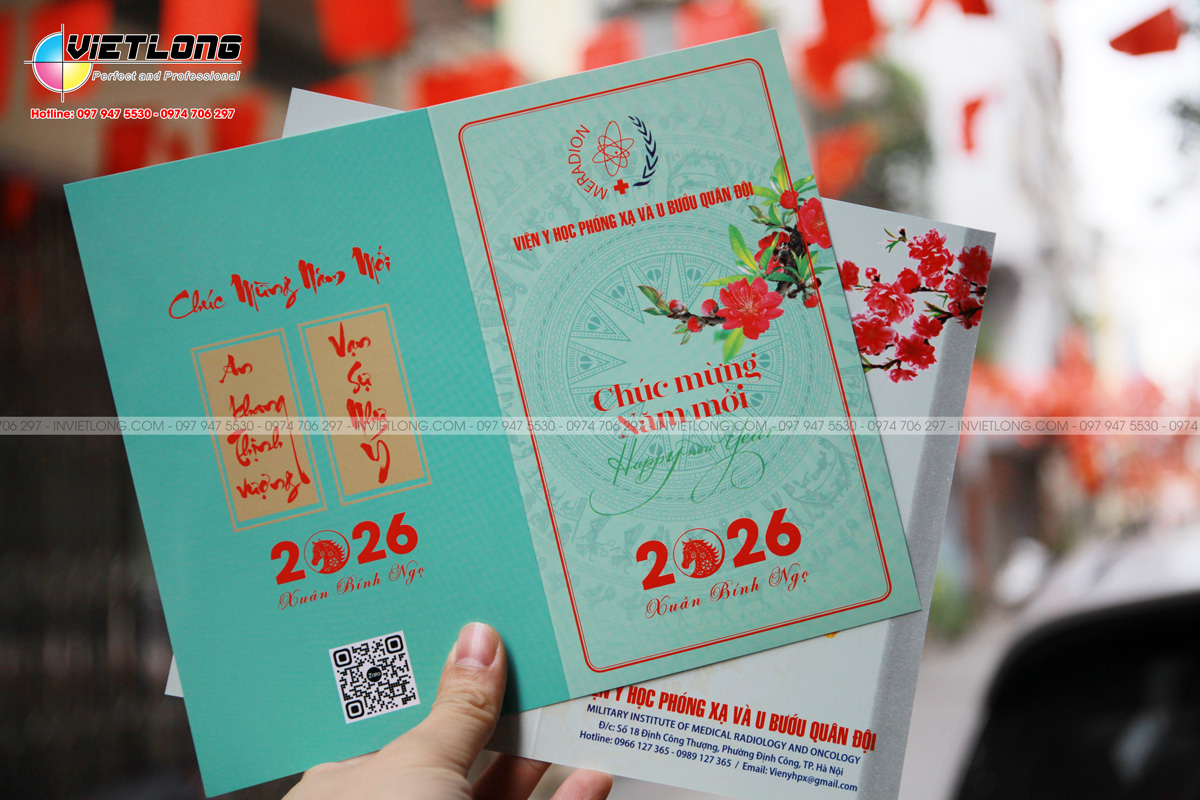 Ảnh thiệp chúc Tết màu xanh cho cơ quan 