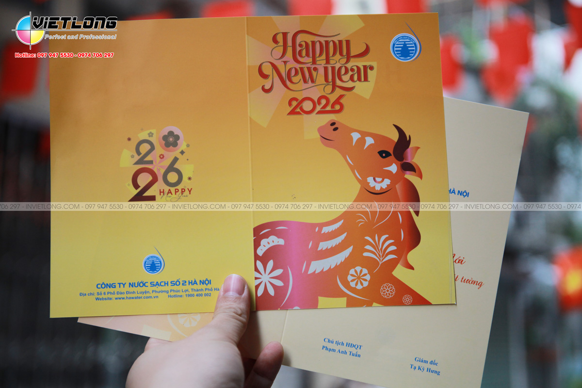 Mẫu thiệp chúc Tết màu vàng