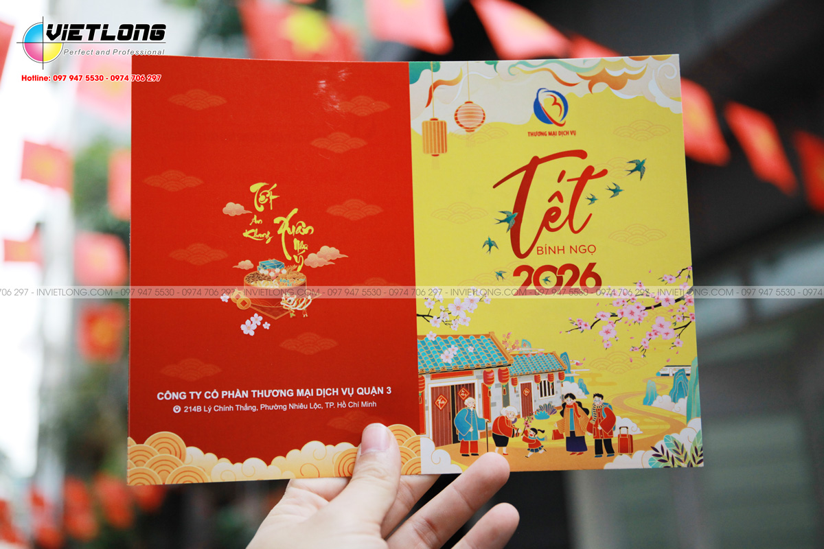 In thiệp chúc Tết 2026 toàn quốc Hà Nội Sài Gòn