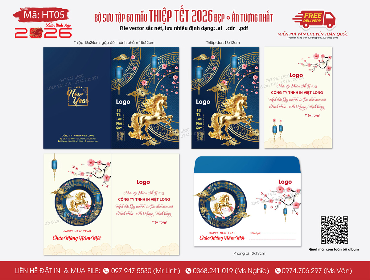 In thiệp chúc Tết 2026 tại TP Hồ Chí Minh