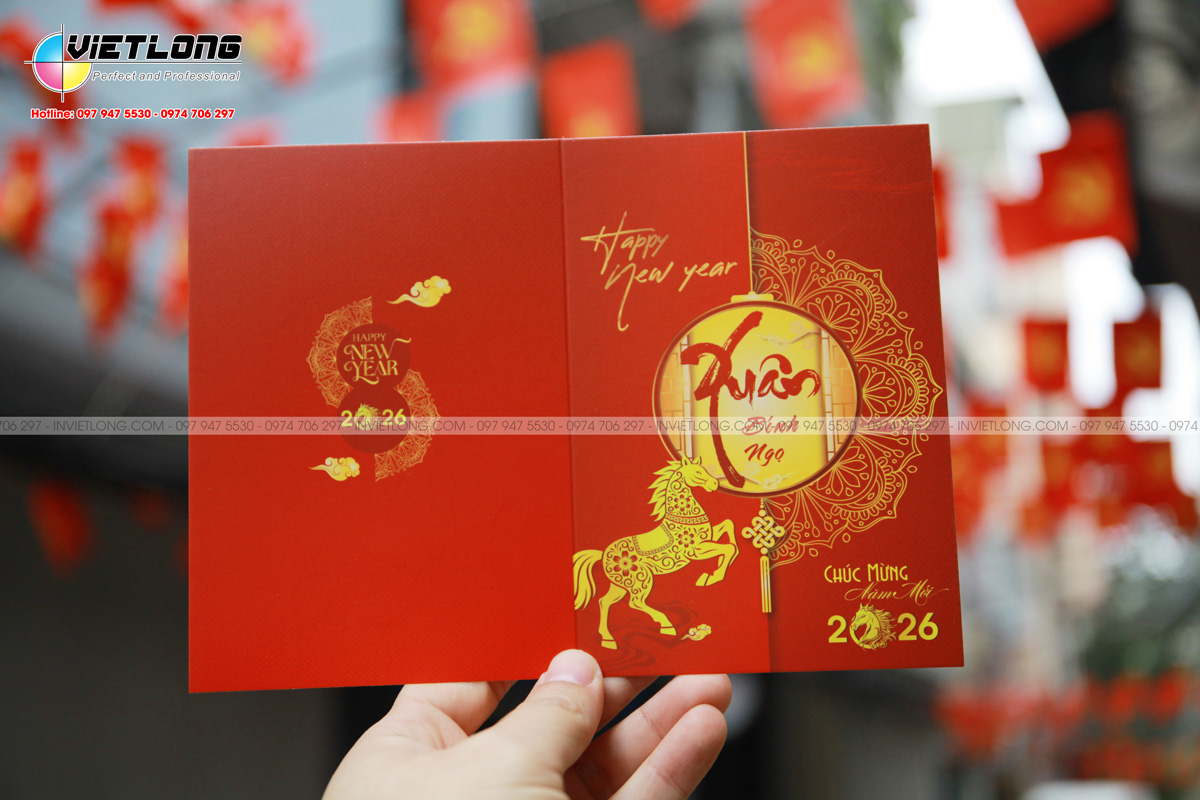 thiệp chúc Tết 2026 cao cấp