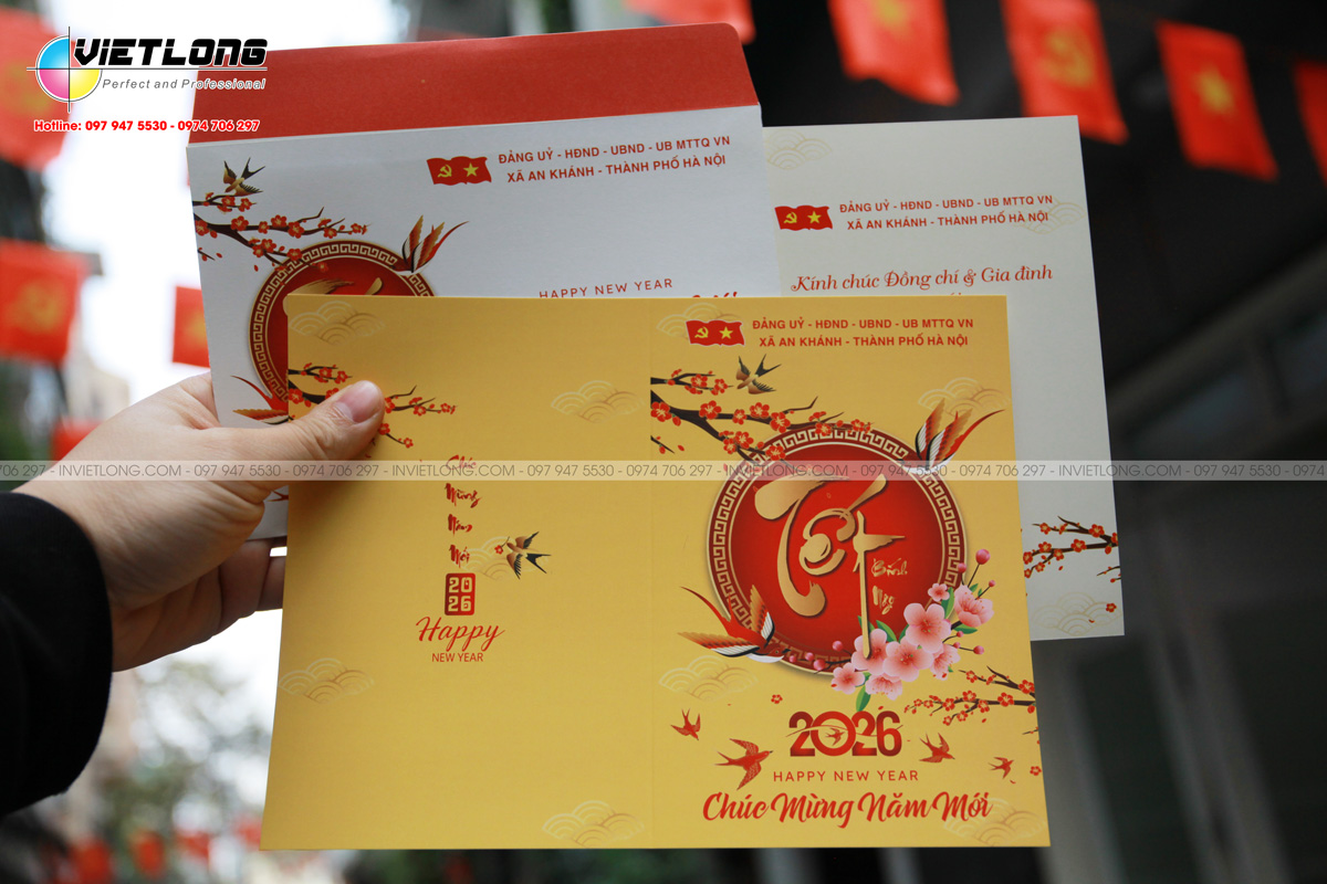 Bộ thiệp phong bì chúc tết