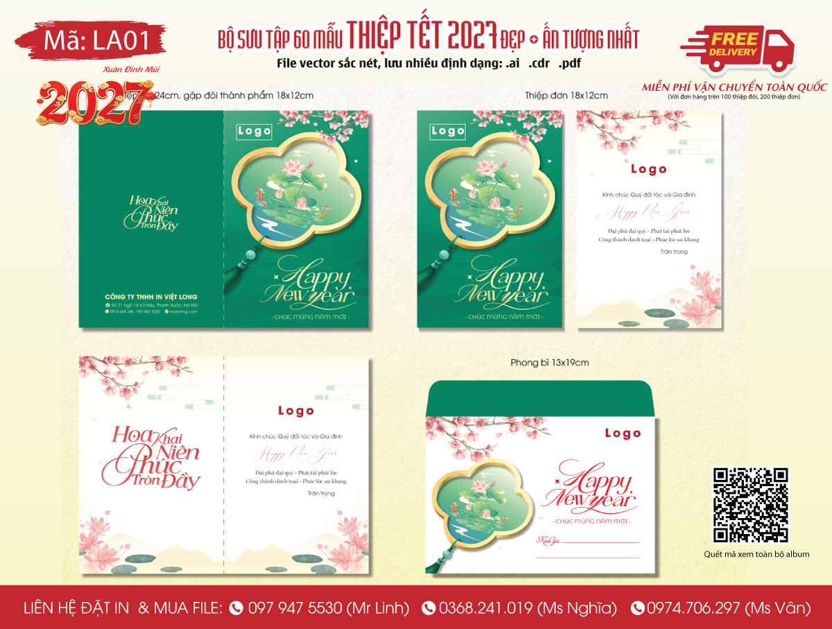 thiệp chúc tết 2027 thiết kế riêng miễn phí