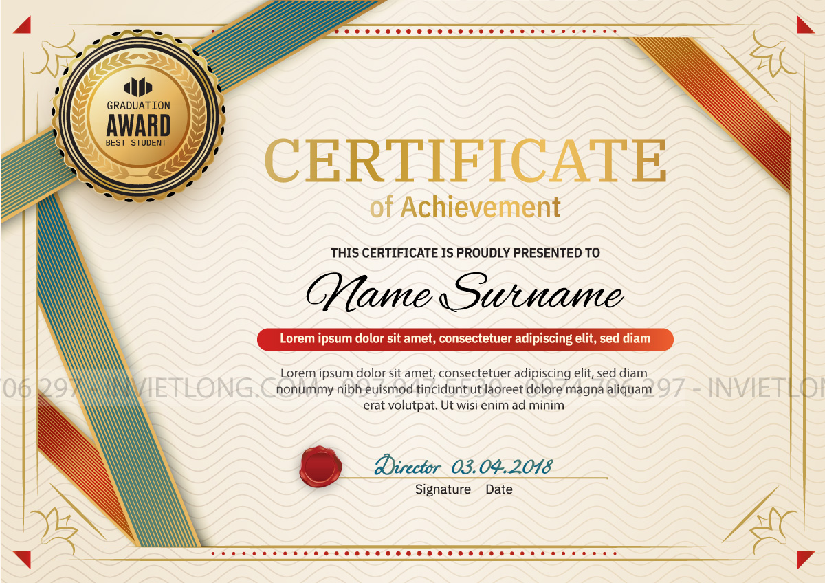 Mẫu giấy khen thưởng nhân viên xuất sắc