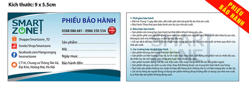 In phiếu bảo hành mọi số lượng