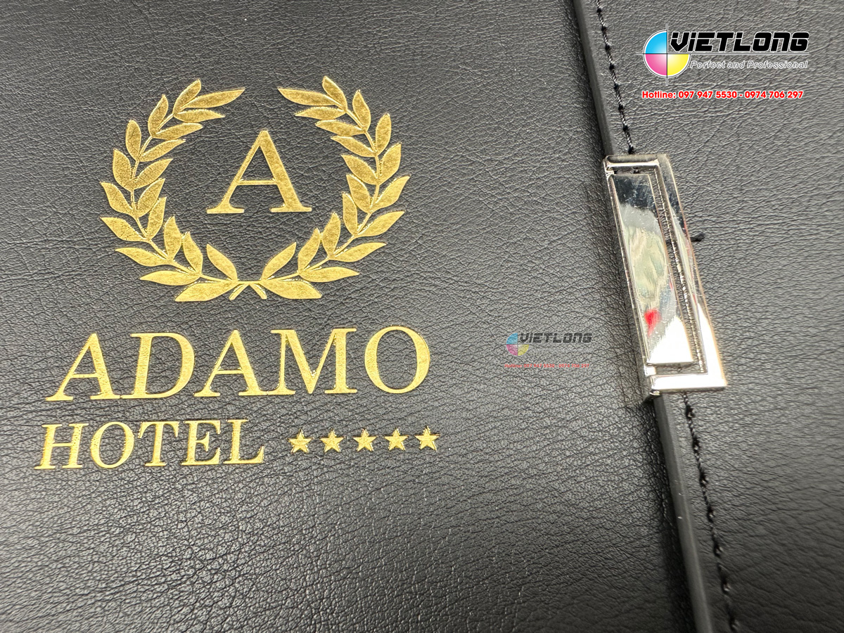 Bìa sổ da ép kim sắc nét