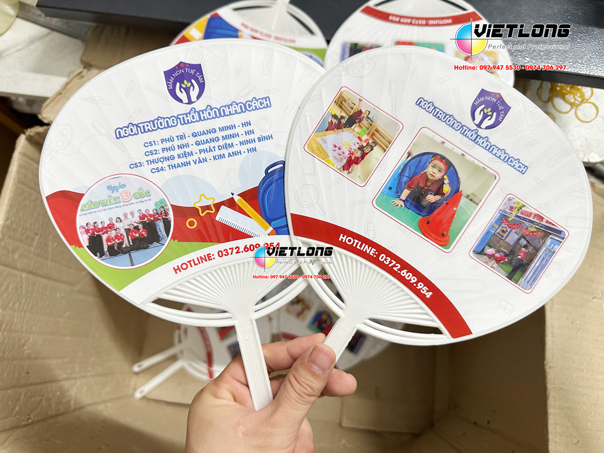 In quạt tuyển sinh mầm non