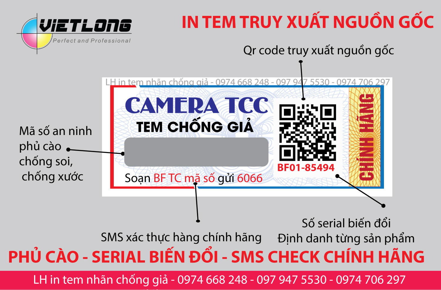 In tem truy xuất nguồn gốc kiểm tra chính hãng cho đồ điện tử