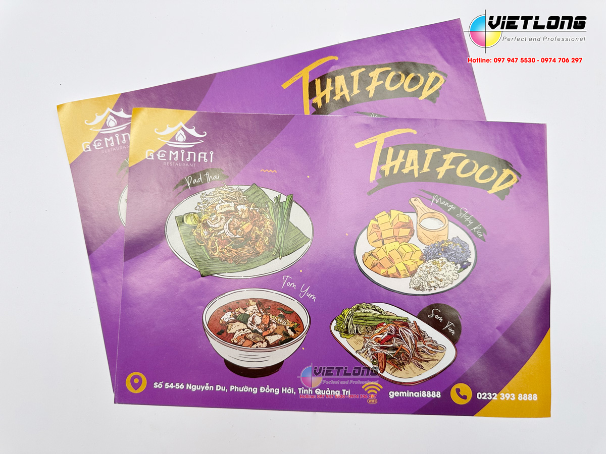 In tờ rơi quảng cáo cho nhà hàng