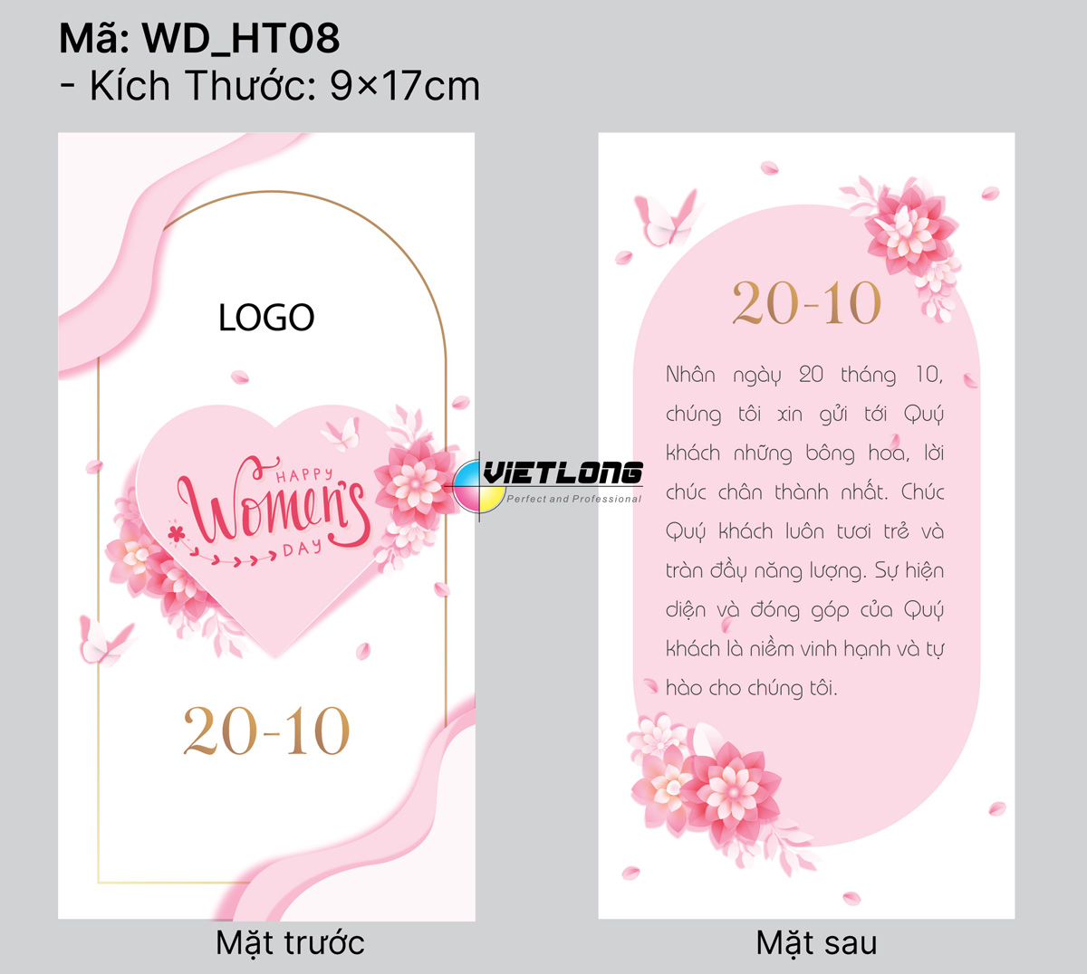thiệp chúc mừng 20-10 nhỏ gọn