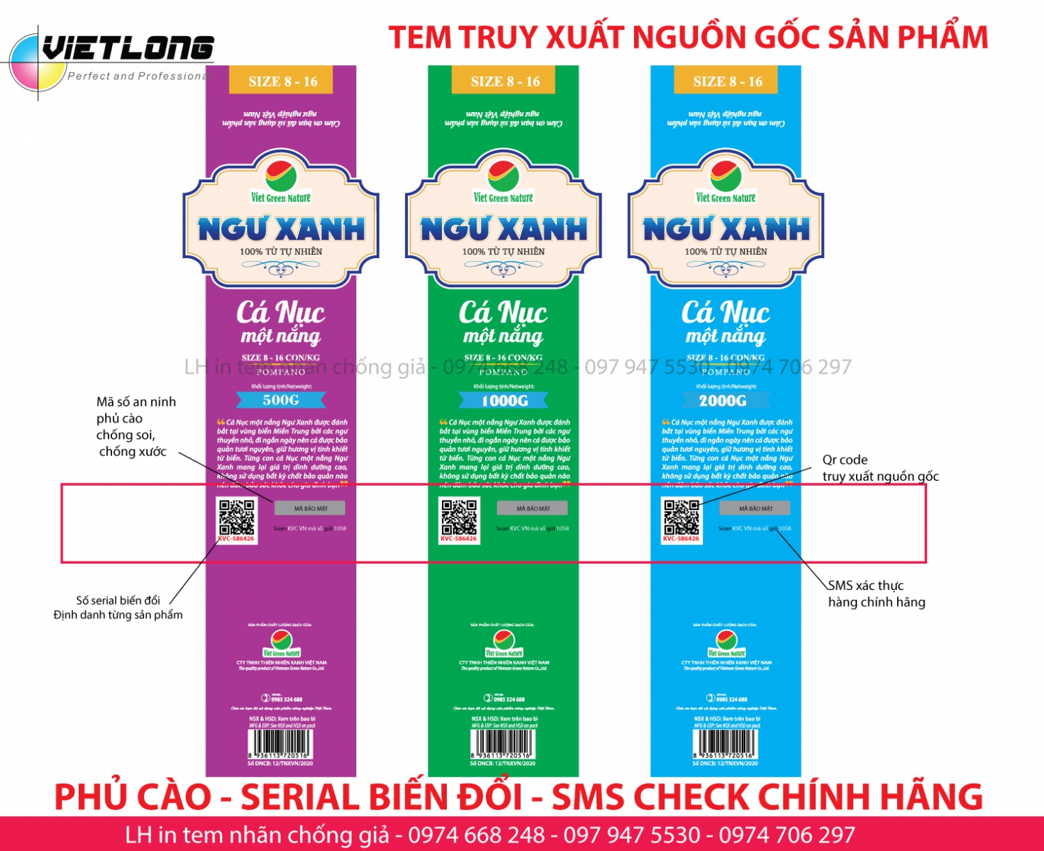 Nhãn thực phẩm in tem truy xuất nguồn gốc