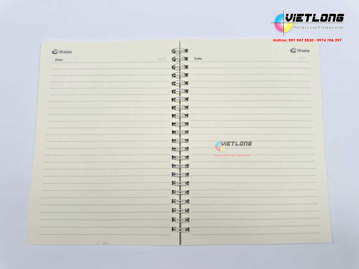 Ruột sổ tay giấy màu vàng kem