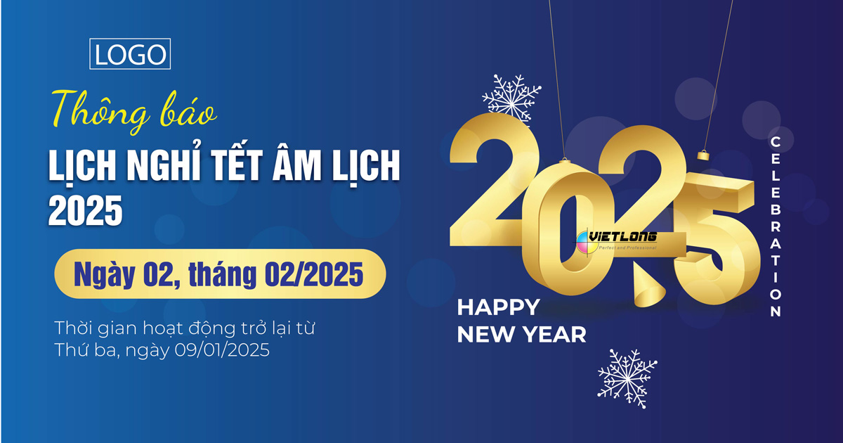 mẫu lịch nghỉ tết 2025 cho nhân viên